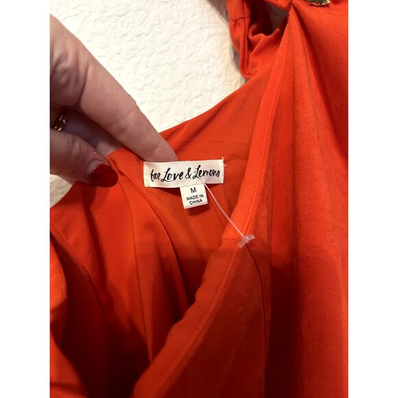 For Love And Lemons Gloria Dress Red - Picture 7 of 10